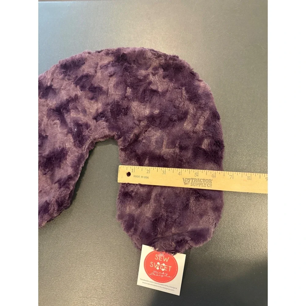 Sew Sweet Minky Designs Neck Pillow Cover Purple Travel Accessory Plush NEW